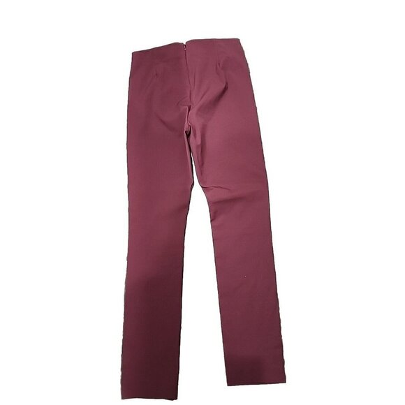 Theory Navalane Neoteric Womens Mid-Rise Burgundy Red Trouser Pants 4 - Picture 3 of 8